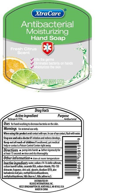 Label Image (05910 Antibacterial Hand Soap 7.5oz3 Fresh Citrus)